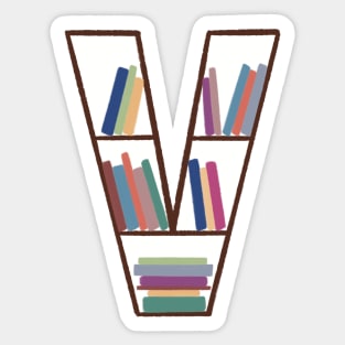 V Bookcase Sticker